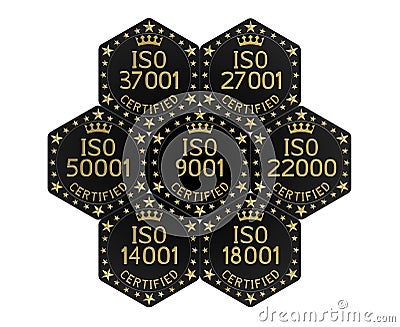 ISO various standards Stock Photo