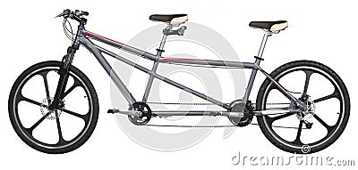 Isoalted tandem bicycle Stock Photo
