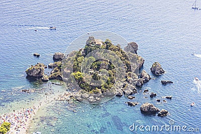 Isola Bella, Mazzaro-Taormina Sicily Italy Stock Photo