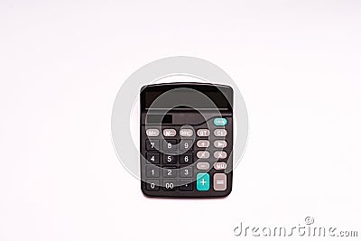 Isolate of black calculator for finance and busineess man Stock Photo