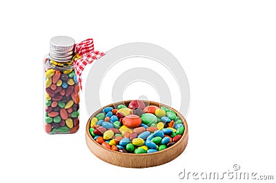 Isolate colorful button-shaped Stock Photo