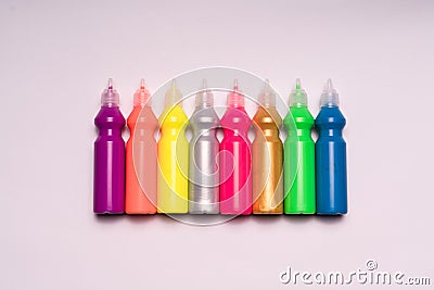 Isolate of colorful water color big tube Stock Photo