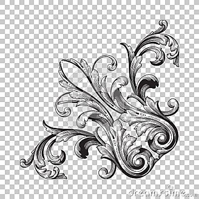 Isolate corner ornament Vector Illustration