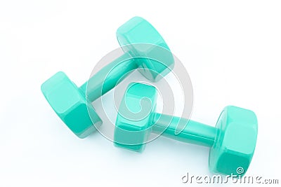 Isolate Dumbell Stock Photo