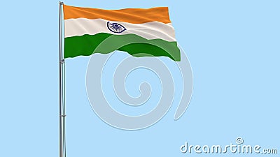 Isolate Flag of India on a Flagpole Fluttering in the Wind on a Transparent  Background, 3d Rendering, PNG Format with Alpha Channe Stock Footage -  Video of design, calcutta: 107003882