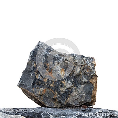 Isolate large granite strong. Stock Photo