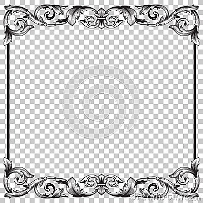 Isolate ornament in baroque style Vector Illustration