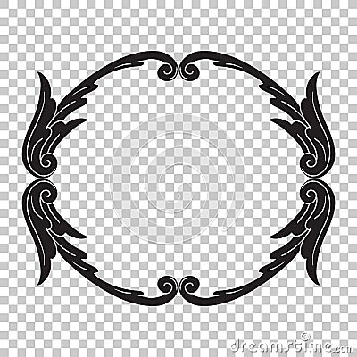 Isolate ornament in baroque style Vector Illustration