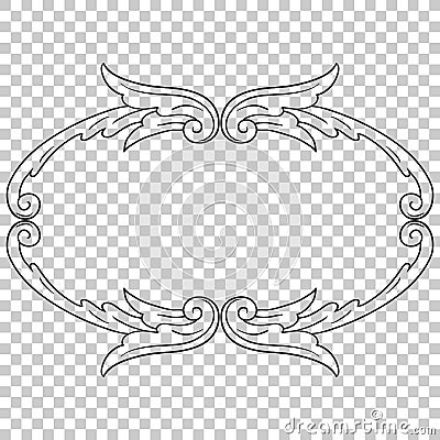 Isolate ornament in baroque style Vector Illustration