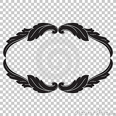 Isolate ornament in baroque style Stock Photo