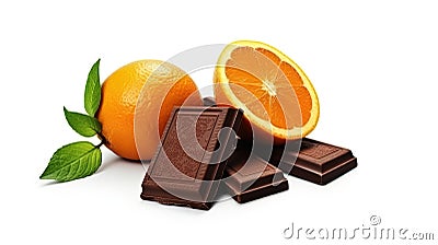 Isolate on a white background sweet aromatic orange cocoa-plane Stock Photo