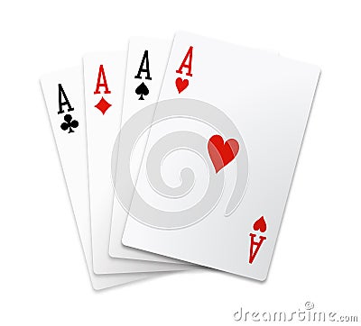 Isolated Aces Square Stock Photo