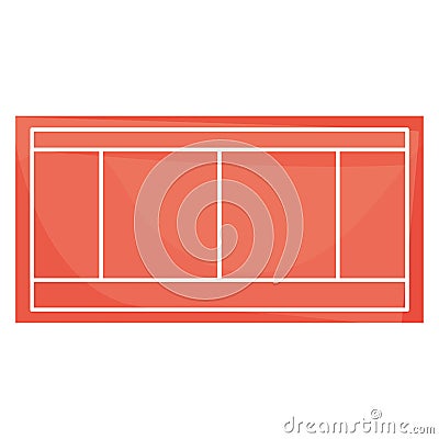 Isolated aerial view of a tennis court Vector Vector Illustration