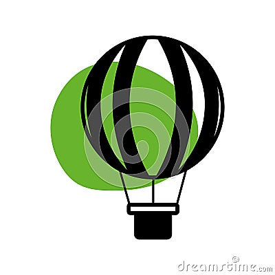 Isolated air balloon outline icon Vector Vector Illustration