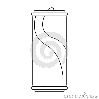 Isolated aluminium can of soda Vector Illustration