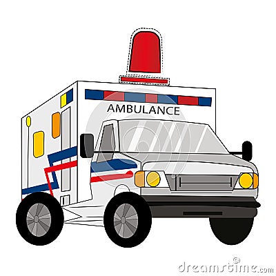 Isolated ambulance image Vector Illustration