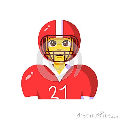 Isolated amercian football player Vector Illustration