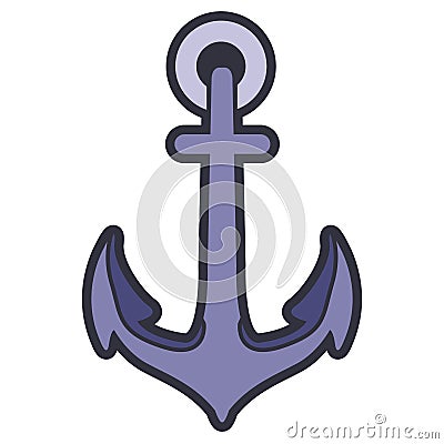 Isolated anchor icon Cartoon Illustration