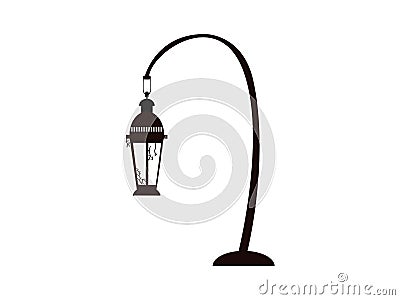 Isolated antique lantern Vector Illustration