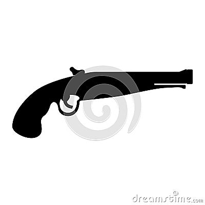Isolated antique pistol icon Vector Illustration