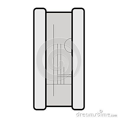 Isolated architect drawing icon Vector Illustration