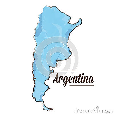 Isolated Argentinian map Vector Illustration