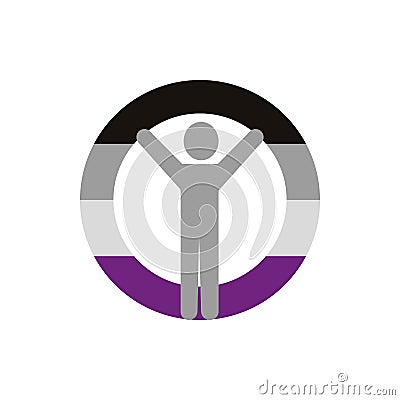 Isolated asexual gender avatar man vector design Vector Illustration