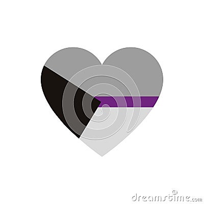 Isolated asexual heart vector design Vector Illustration