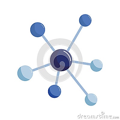 Isolated atom flat style icon vector design Vector Illustration
