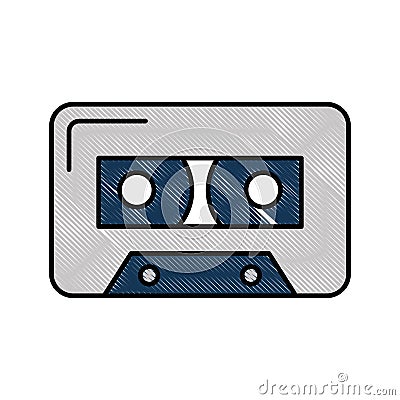 Isolated audio cassette tape Vector Illustration