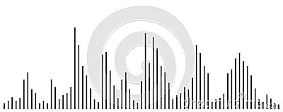Isolated audio levels display vector Vector Illustration