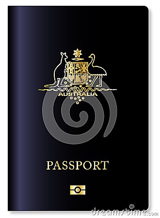 Isolated Australian Passport Vector Illustration
