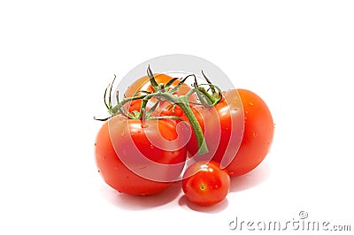 Isolated Baby Tomatoes Stock Photo