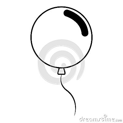 Isolated balloon icon Vector Illustration