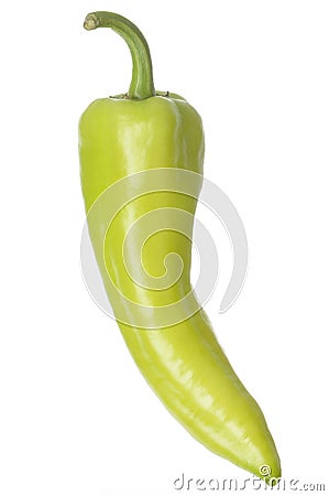 Isolated Banana Pepper Stock Photo