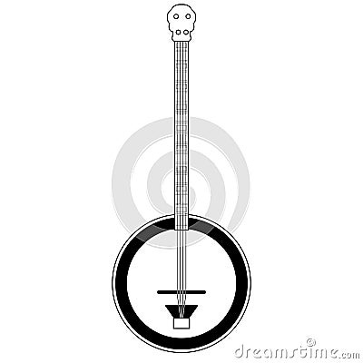 Isolated banjo icon. Musical instrument Vector Illustration