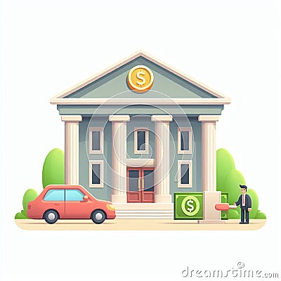 isolated bank clipart whit background Stock Photo