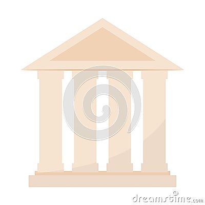 Isolated bank white Vector Illustration