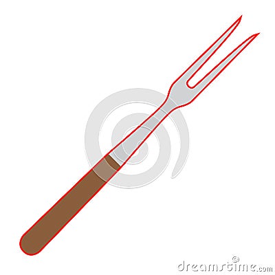 Isolated barbecue fork Vector Illustration