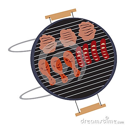 Isolated barbecue grill Vector Illustration