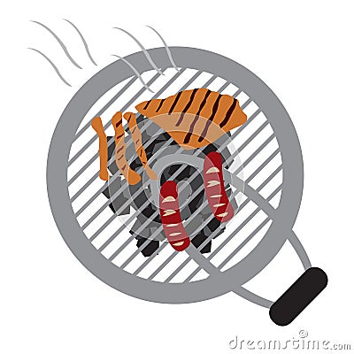 Isolated barbecue grill Vector Illustration