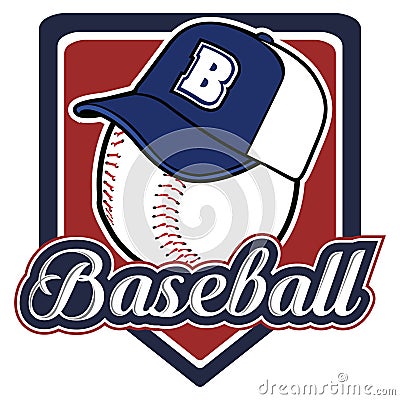 Isolated baseball emblem Vector Illustration