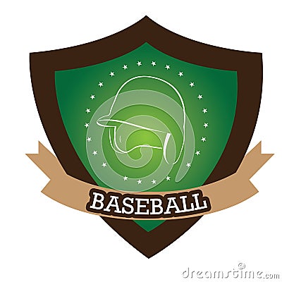 Isolated baseball emblem Vector Illustration