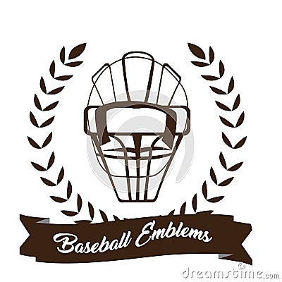 Isolated baseball emblem Vector Illustration
