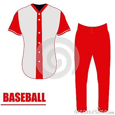 Isolated baseball uniform Vector Illustration