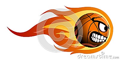 Isolated basketball ball Cartoon Illustration