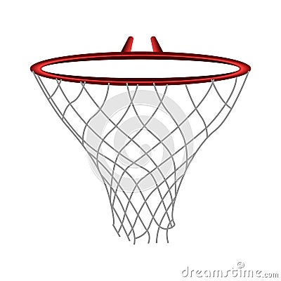 Isolated basketball net Cartoon Illustration