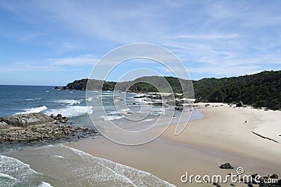 Isolated beach Stock Photo