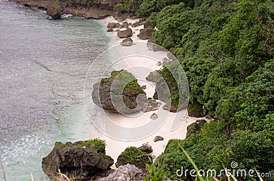 Isolated Beach Tonga Stock Photo