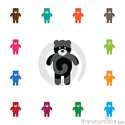 Isolated Bear Icon. Plush Vector Element Can Be Used For Plush, Cuddly, Bear Design Concept. Vector Illustration